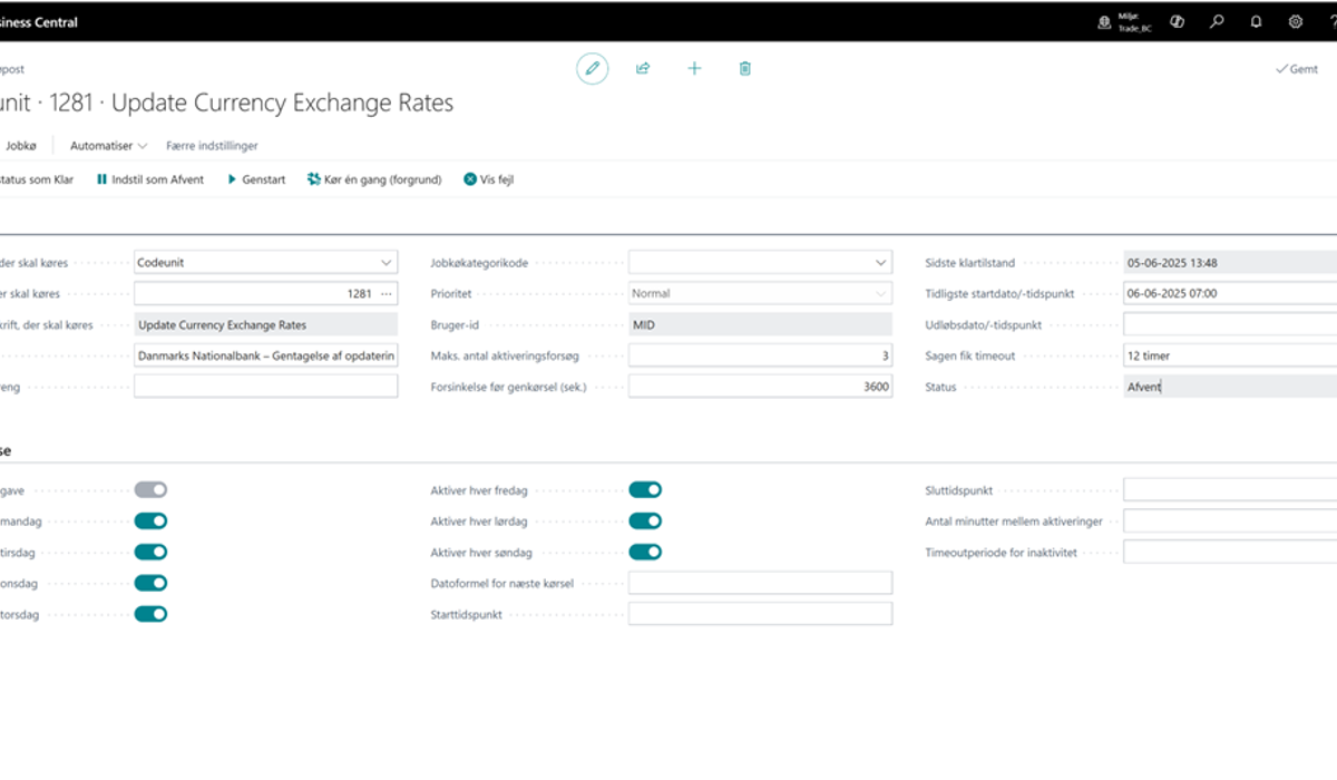 Currency Exchange Rate Service Job Queue Entry