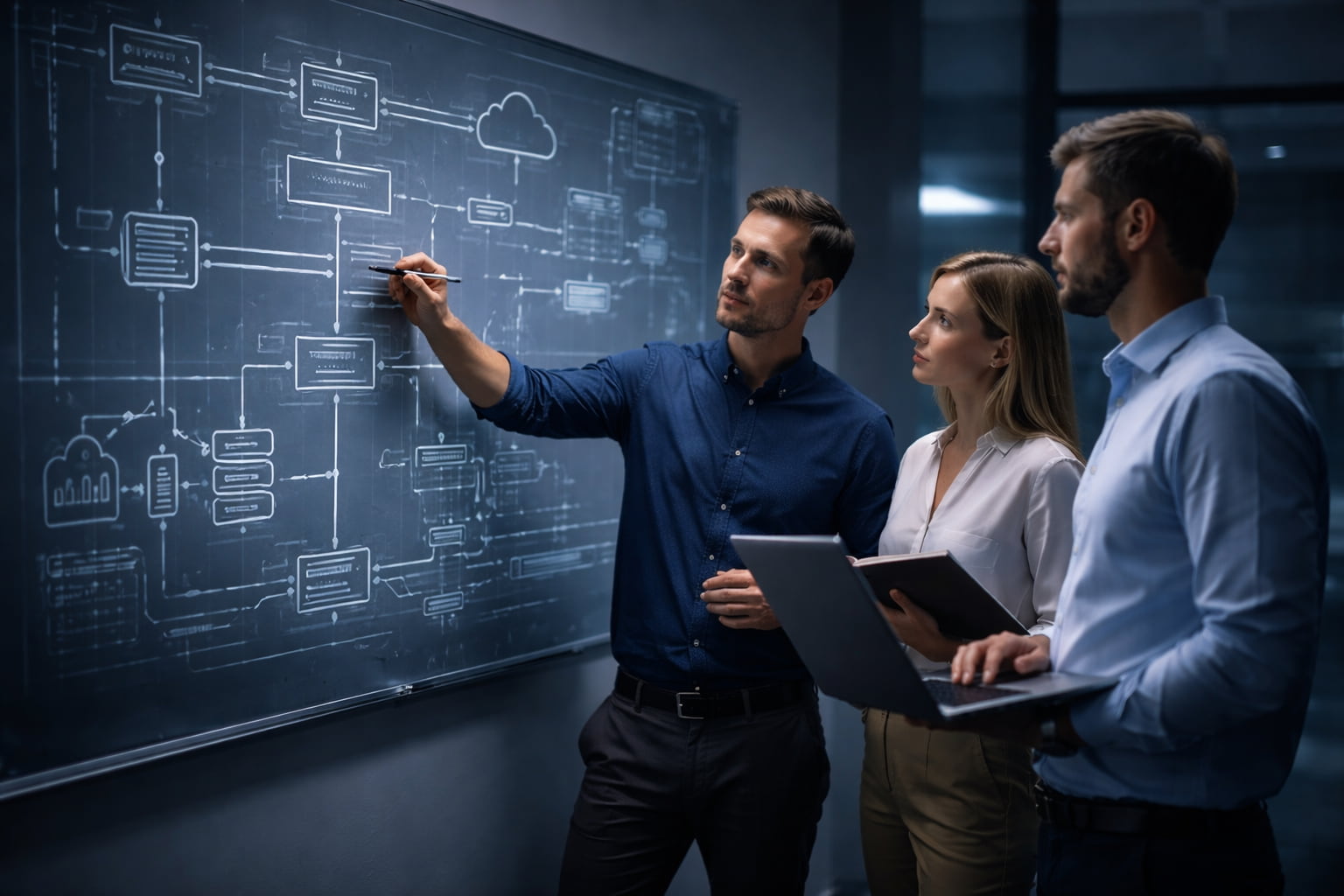 Analysis of system architecture and integration structure within a Microsoft Business Central environment.